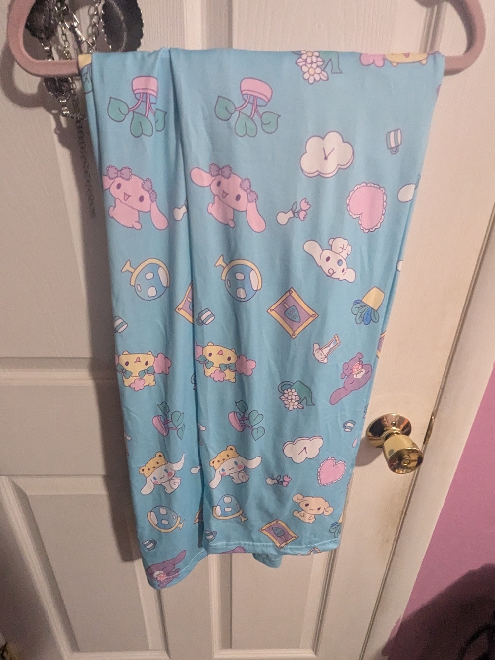 Kids Blue Character Print Pajama Pants